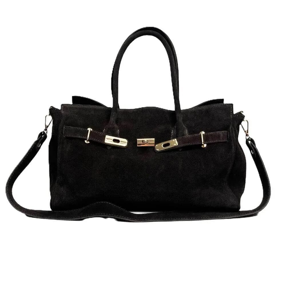 Kožená Italská kabelka Valone tmavé hnědá