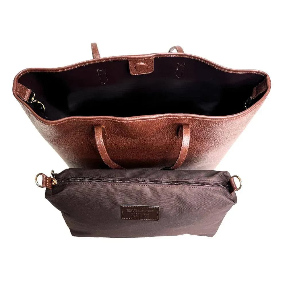 Kožená Italská kabelka Sovana hnědá