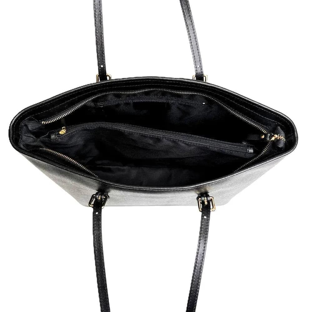 Kožená Italská kabelka Fiori černá