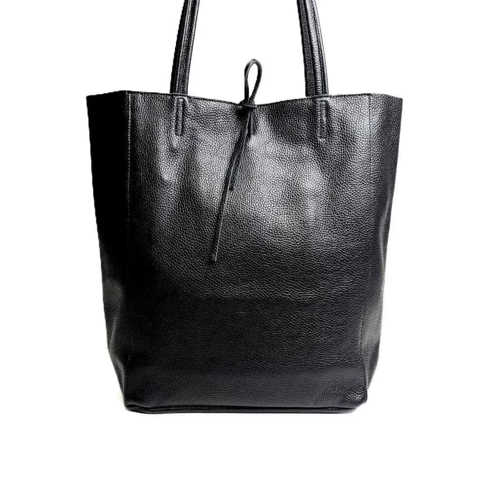 Kožená Italská kabelka Laura černá