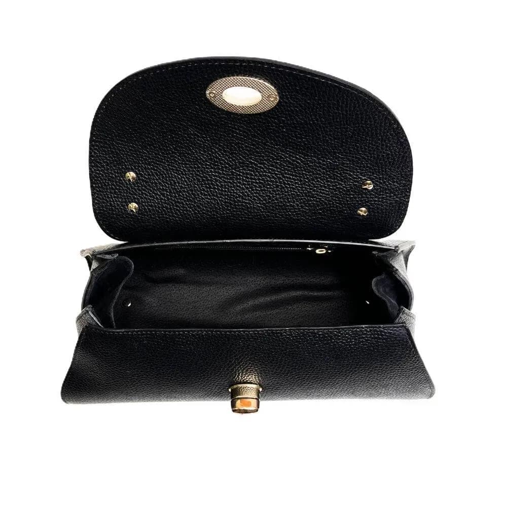 Kožená Italská kabelka Ferena černá