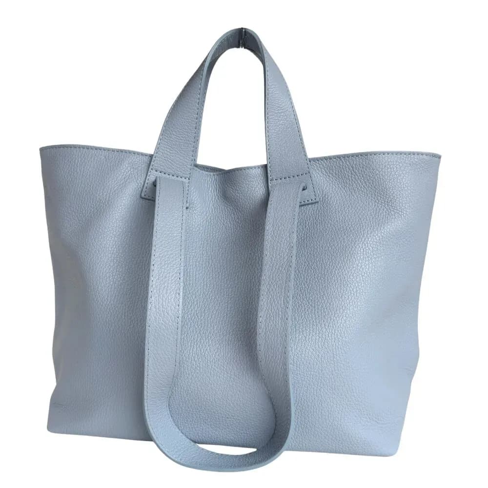 Italská shopper kabelka z pravé kuže Olivia modrá