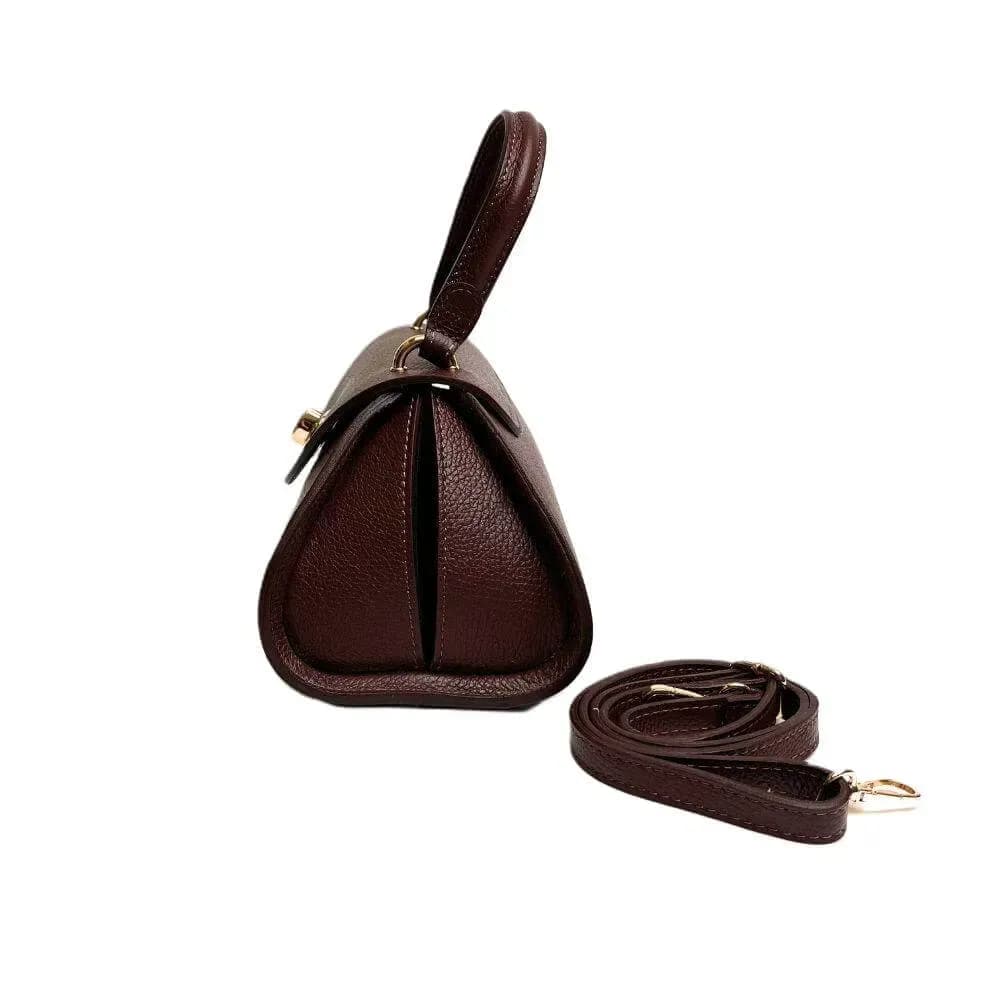 Kožená Italská kabelka Ferena hnědá