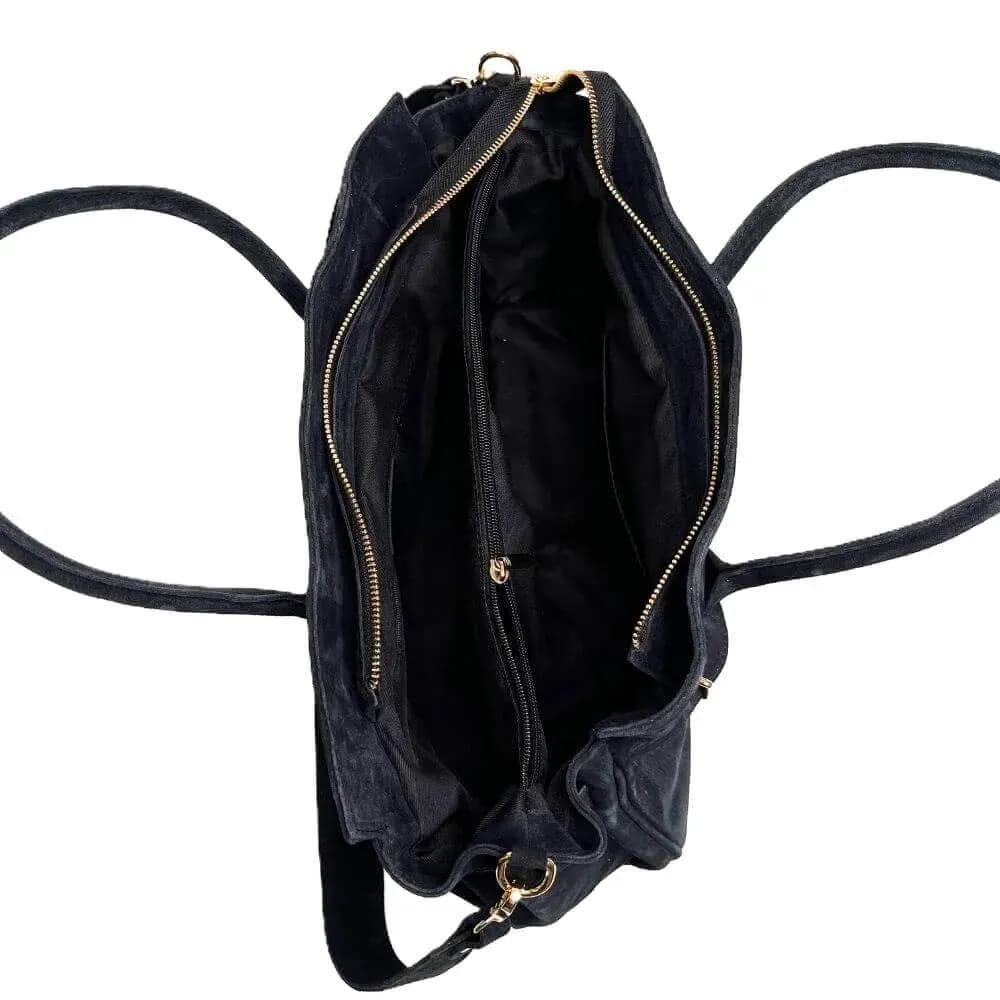 Kožená Italská kabelka Valone černá