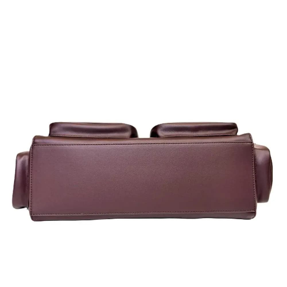 Kožená Italská kabelka Nuvo tmavé hnědá