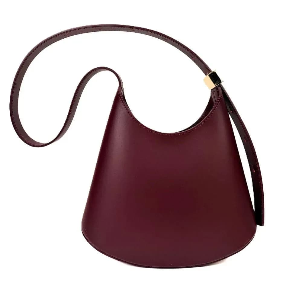 Kožená Italská kabelka Toskana vínová