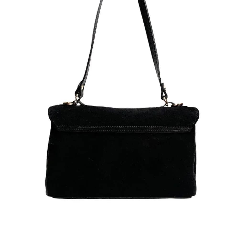 Kožená Italská kabelka Signora tmavé hnědá