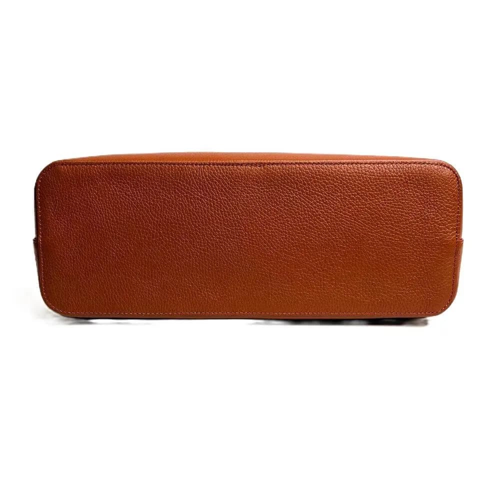 Kožená Italská kabelka Sovana koňak