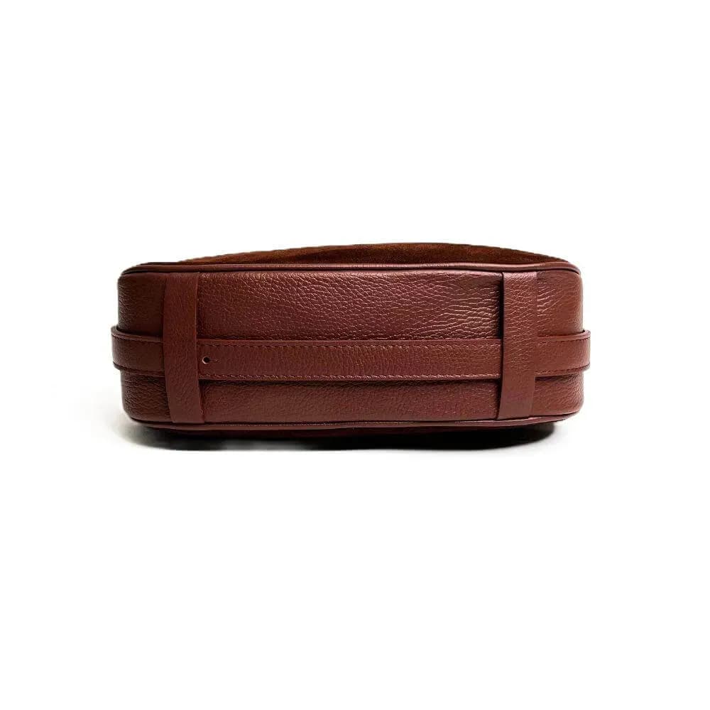 Kožená Italská kabelka Verona hnědá