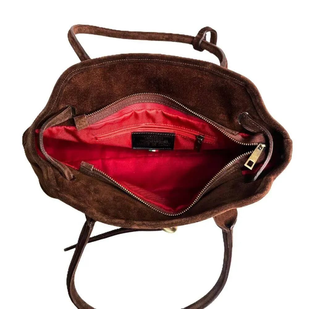 Kožená Italská kabelka Mila hnědá