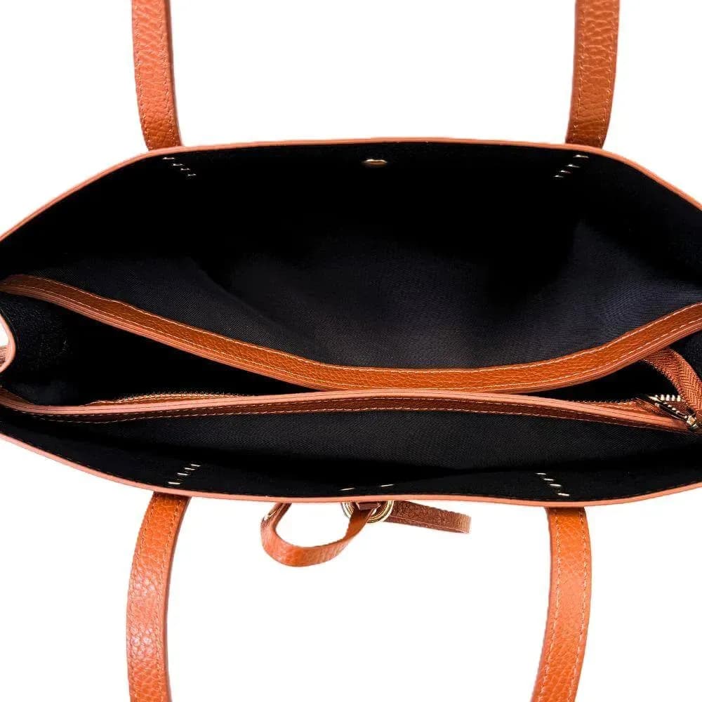 Kožená Italská kabelka Roma koňak