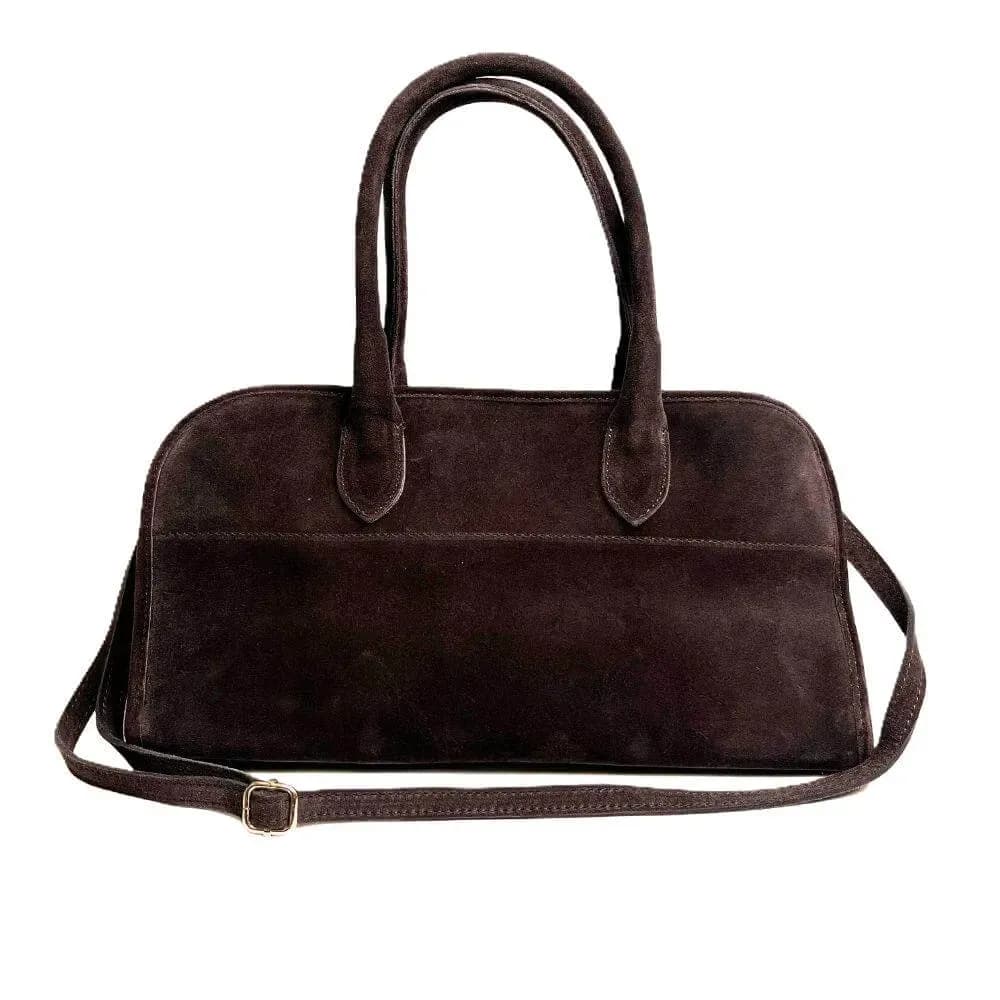 Kožená Italská kabelka Noreta tmavé hnědá