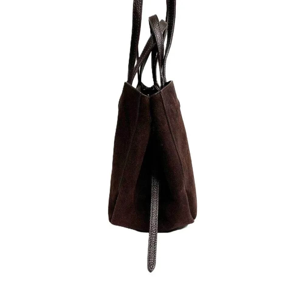 Kožená Italská kabelka Pavolina tmavé hnědá