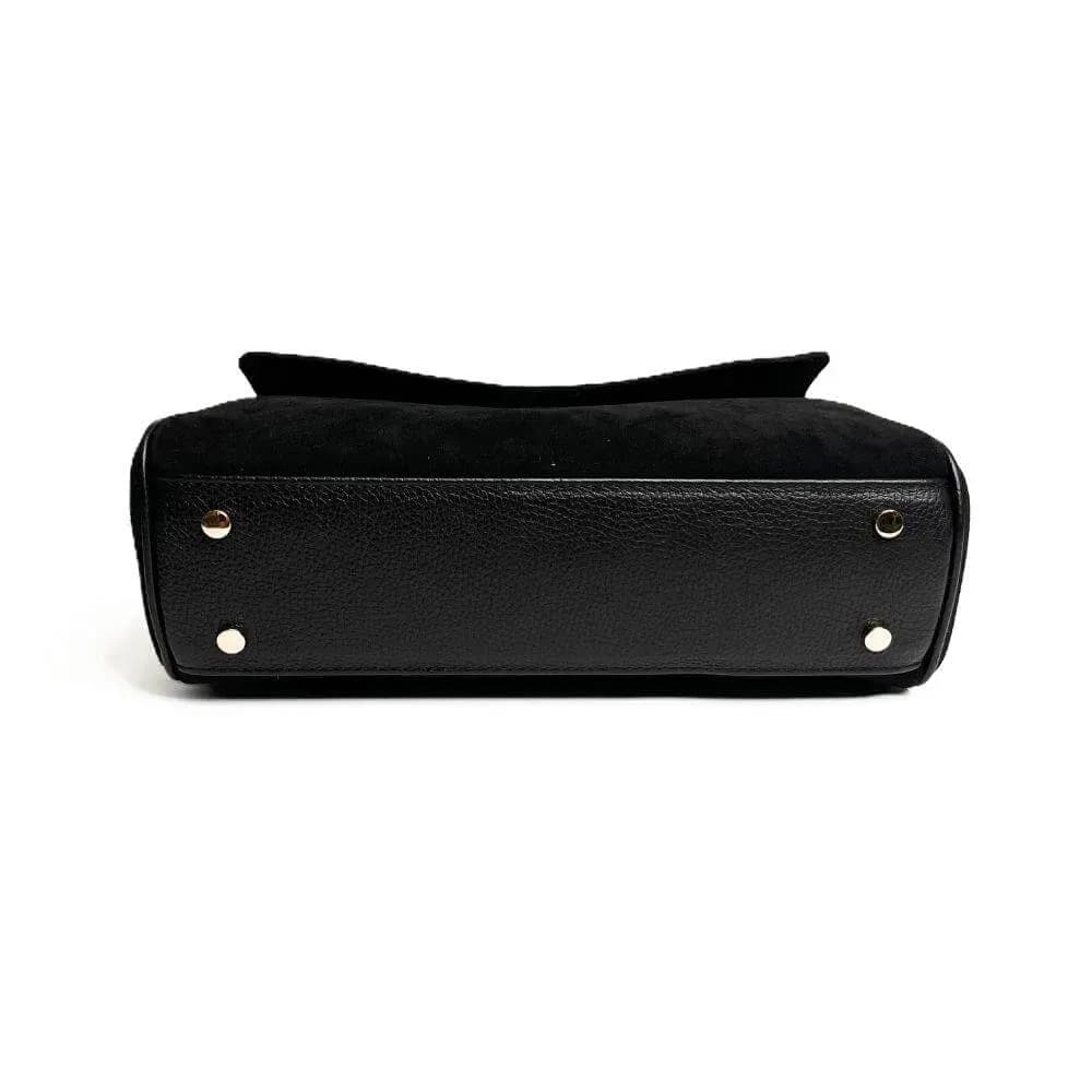 Kožená Italská kabelka Signora tmavé hnědá