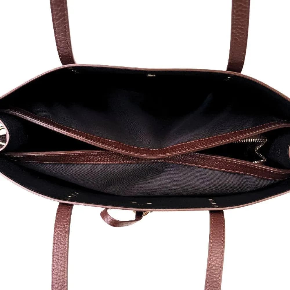 Kožená Italská kabelka Roma hnědá