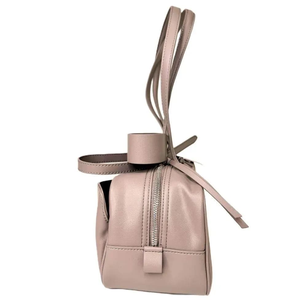 Kožená Italská kabelka Baguett taupe