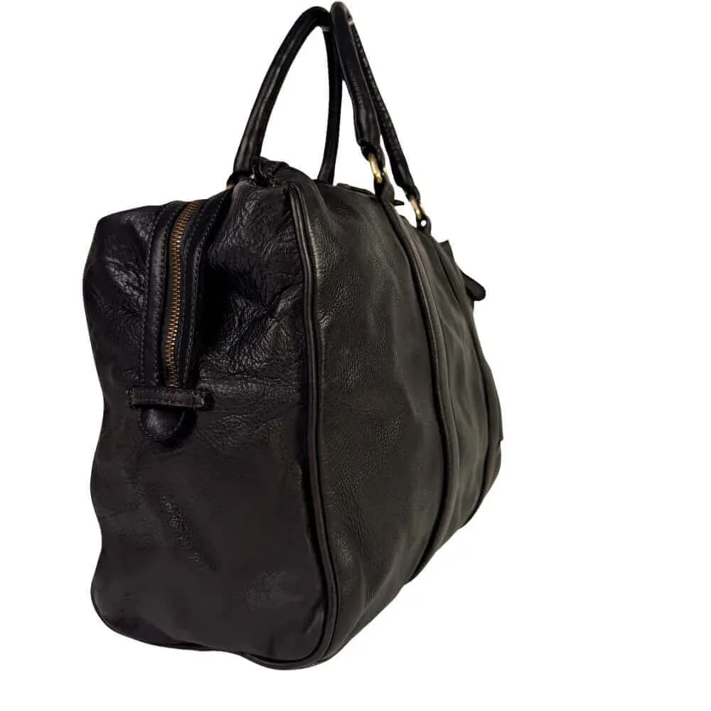 Kožená cestovní taška Avento černá