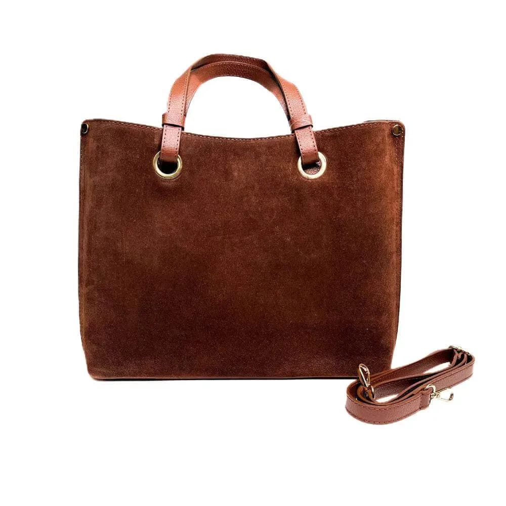 Kožená Italská kabelka Karmela hnědá