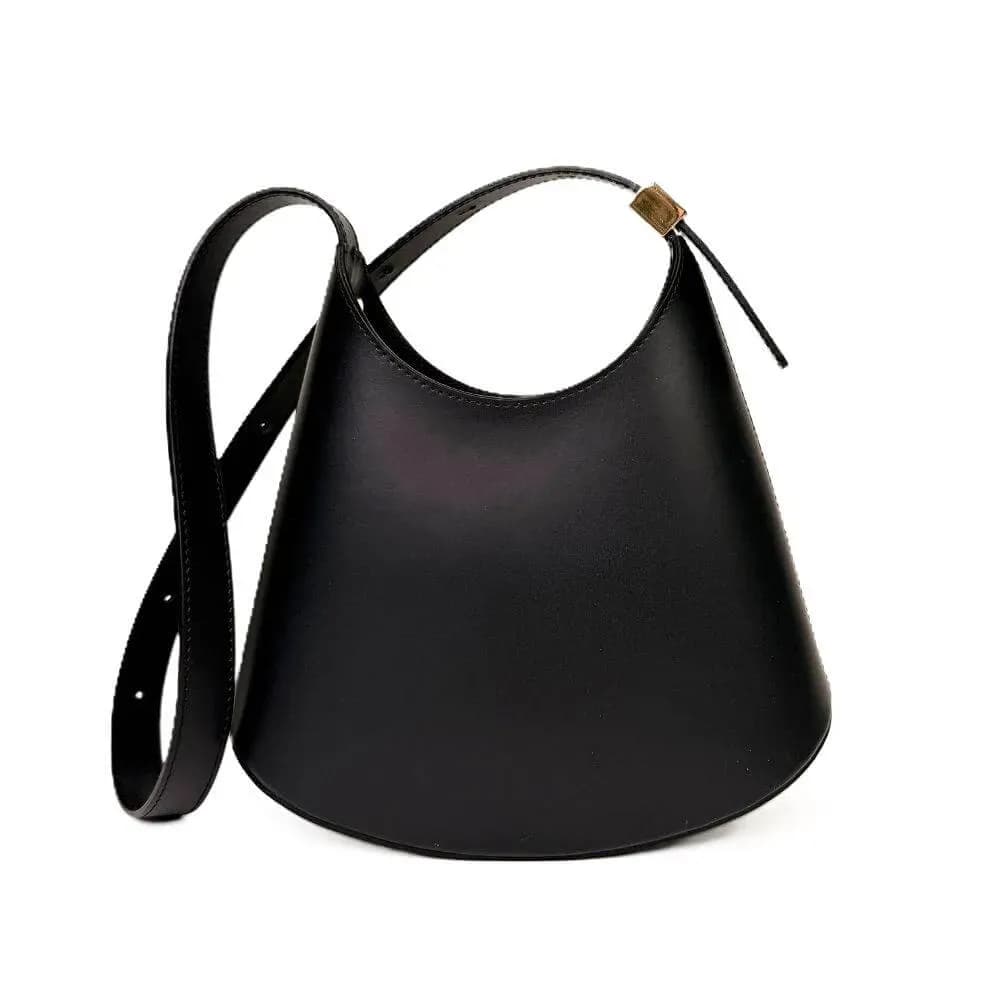 Kožená Italská kabelka Toskana černá