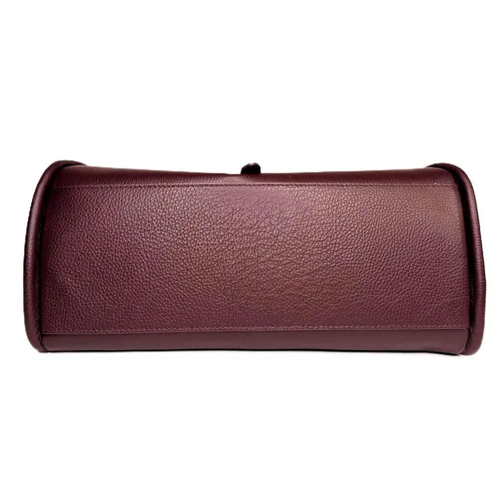 Kožená Italská kabelka Elis vínová