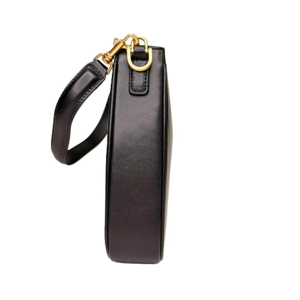 Kožená Italská kabelka Ormea černá