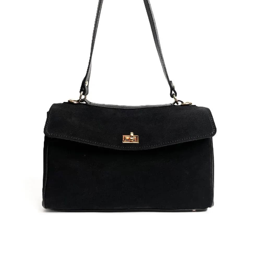 Kožená Italská kabelka Signora tmavé hnědá