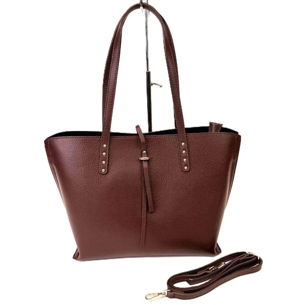 Kožená Italská kabelka Roma hnědá