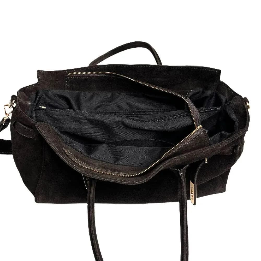 Kožená Italská kabelka Valone tmavé hnědá