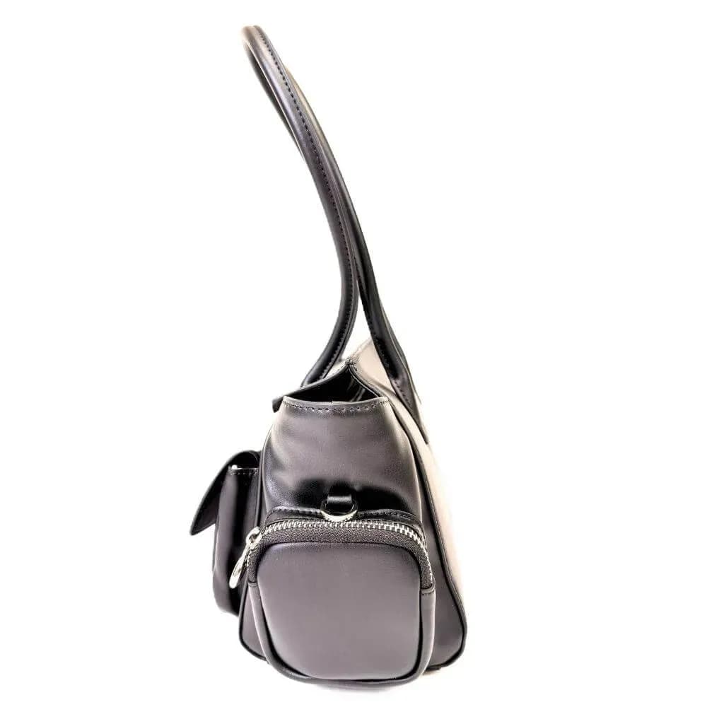 Kožená Italská kabelka Nuvo černá