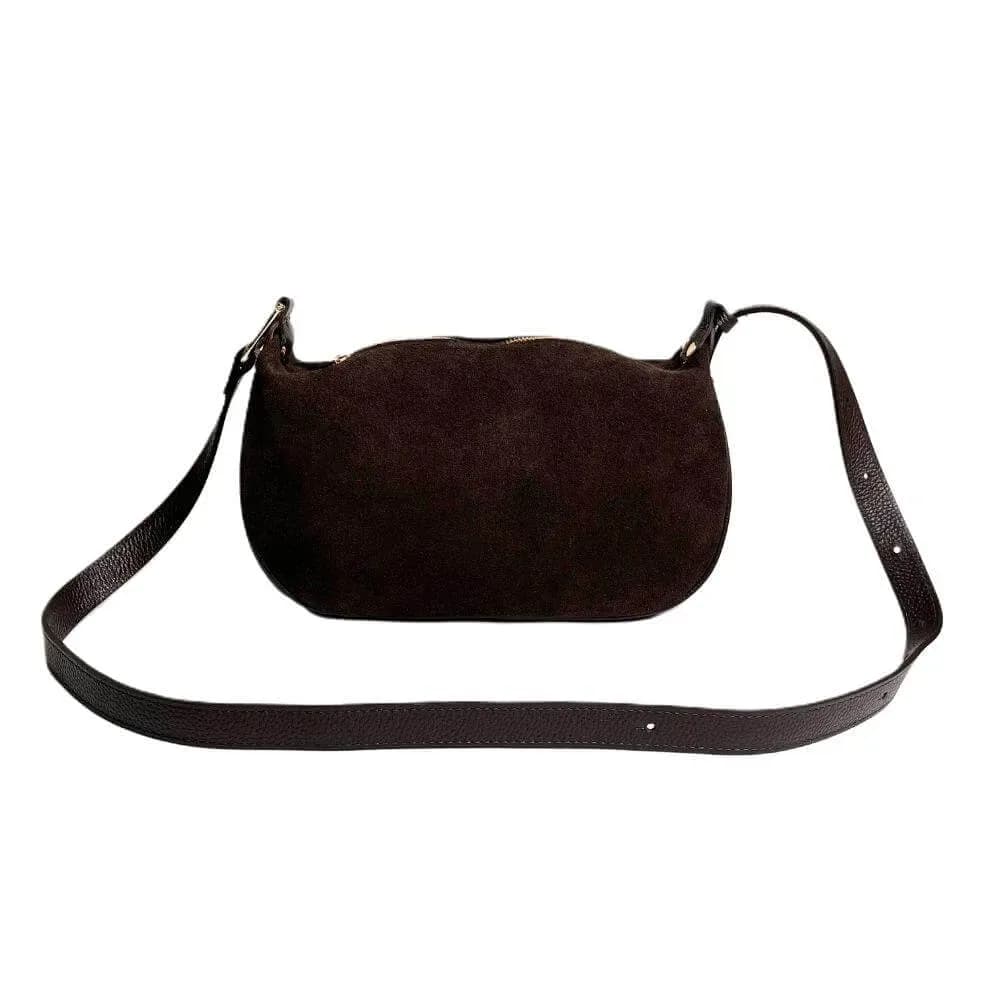 Kožená Italská kabelka Verona tmavé hnědá