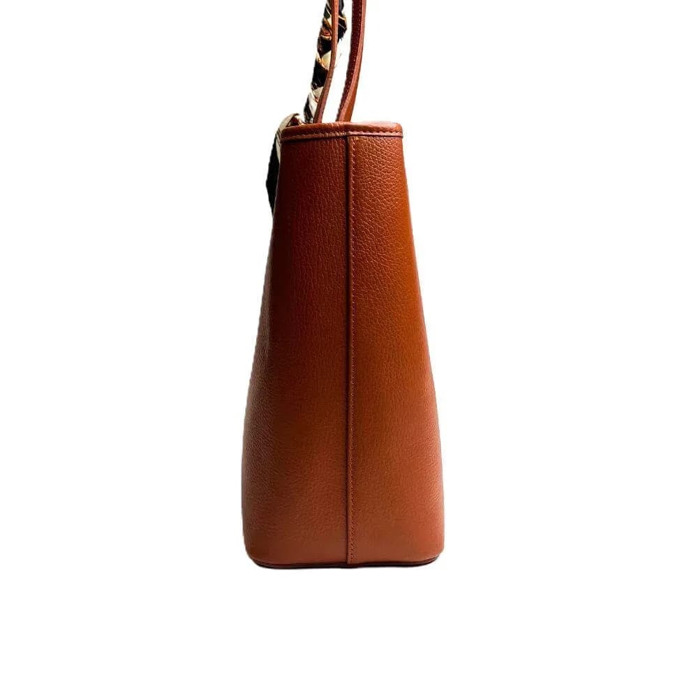 Kožená Italská kabelka Sovana koňak