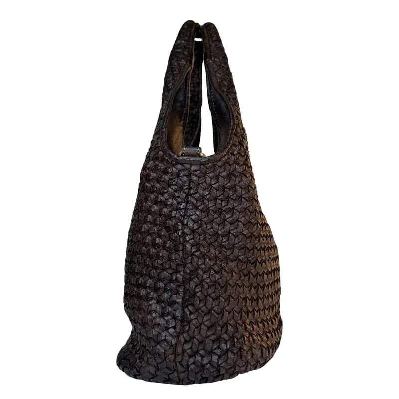 Kožená Italská kabelka Darle tmavě hnědá