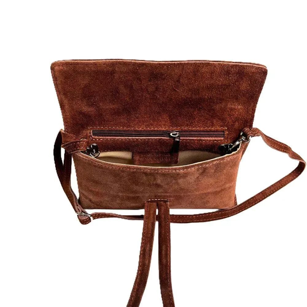 Kožená Italská kabelka Melora hnědá