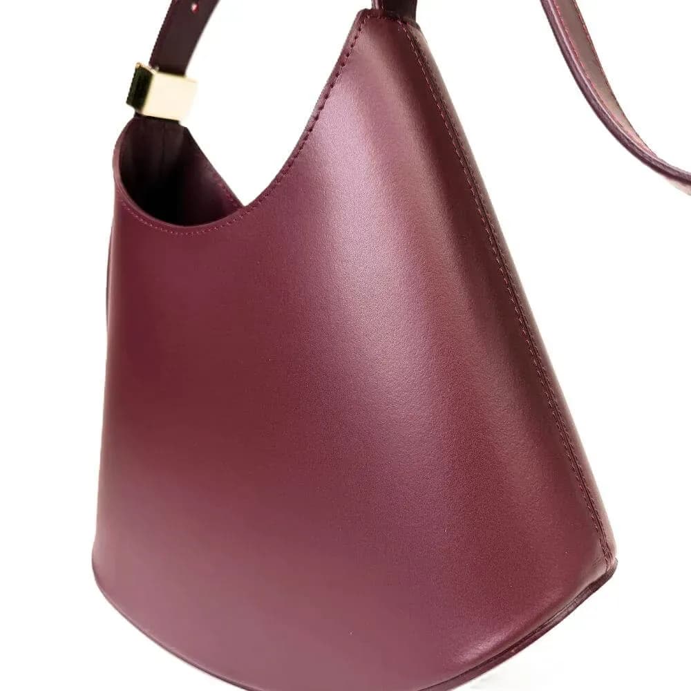 Kožená Italská kabelka Toskana vínová