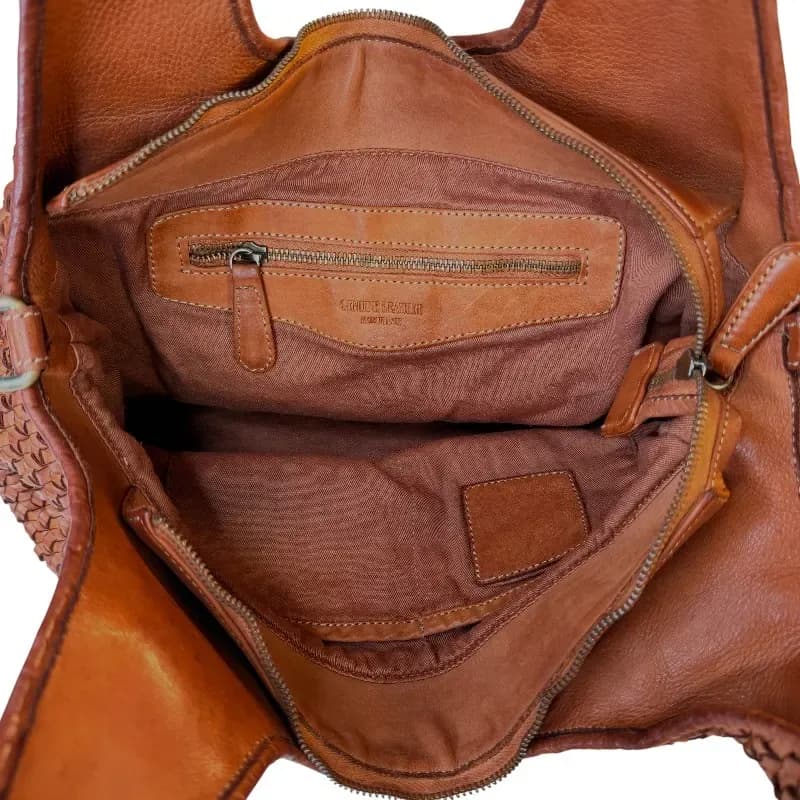 Kožená Italská kabelka Darle koňak