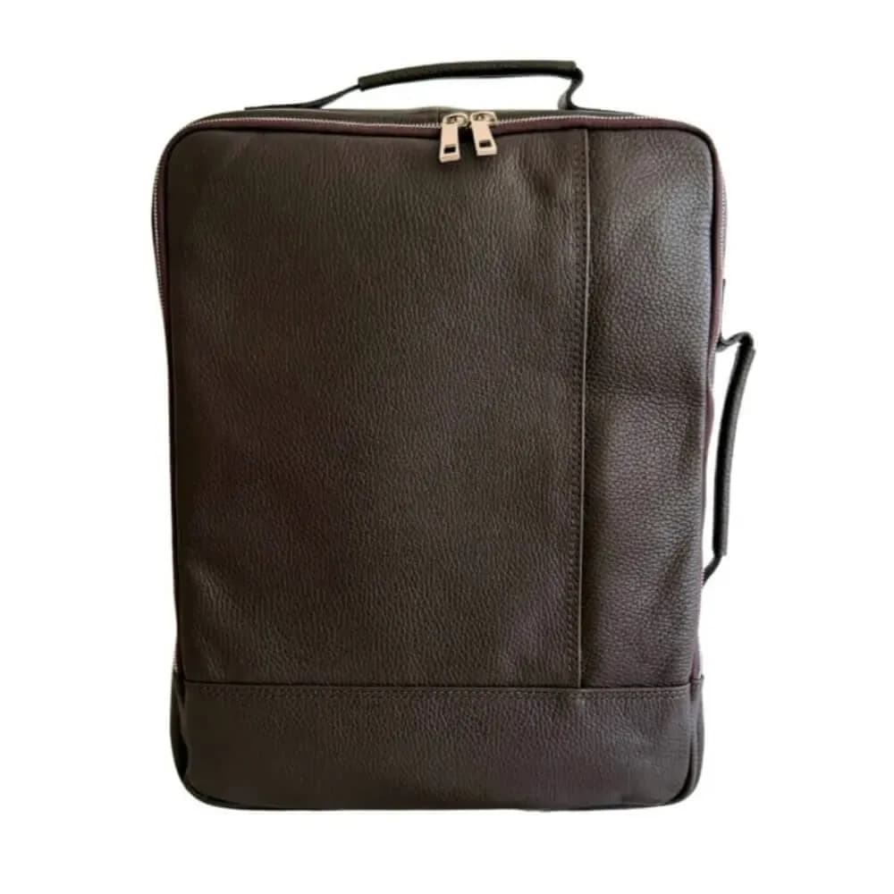 Pánský kožený batoh/taška na notebook Brix tmavě hnědý