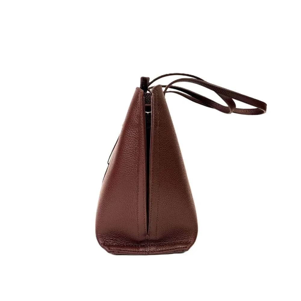 Kožená Italská kabelka Roma hnědá