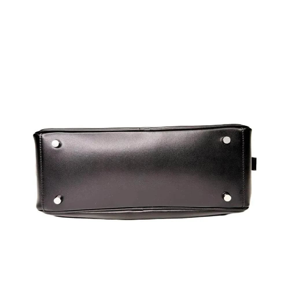 Kožená Italská kabelka Baguett černá