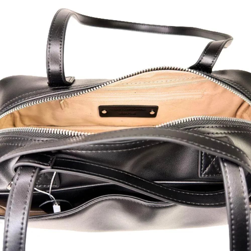 Kožená Italská kabelka Baguett černá