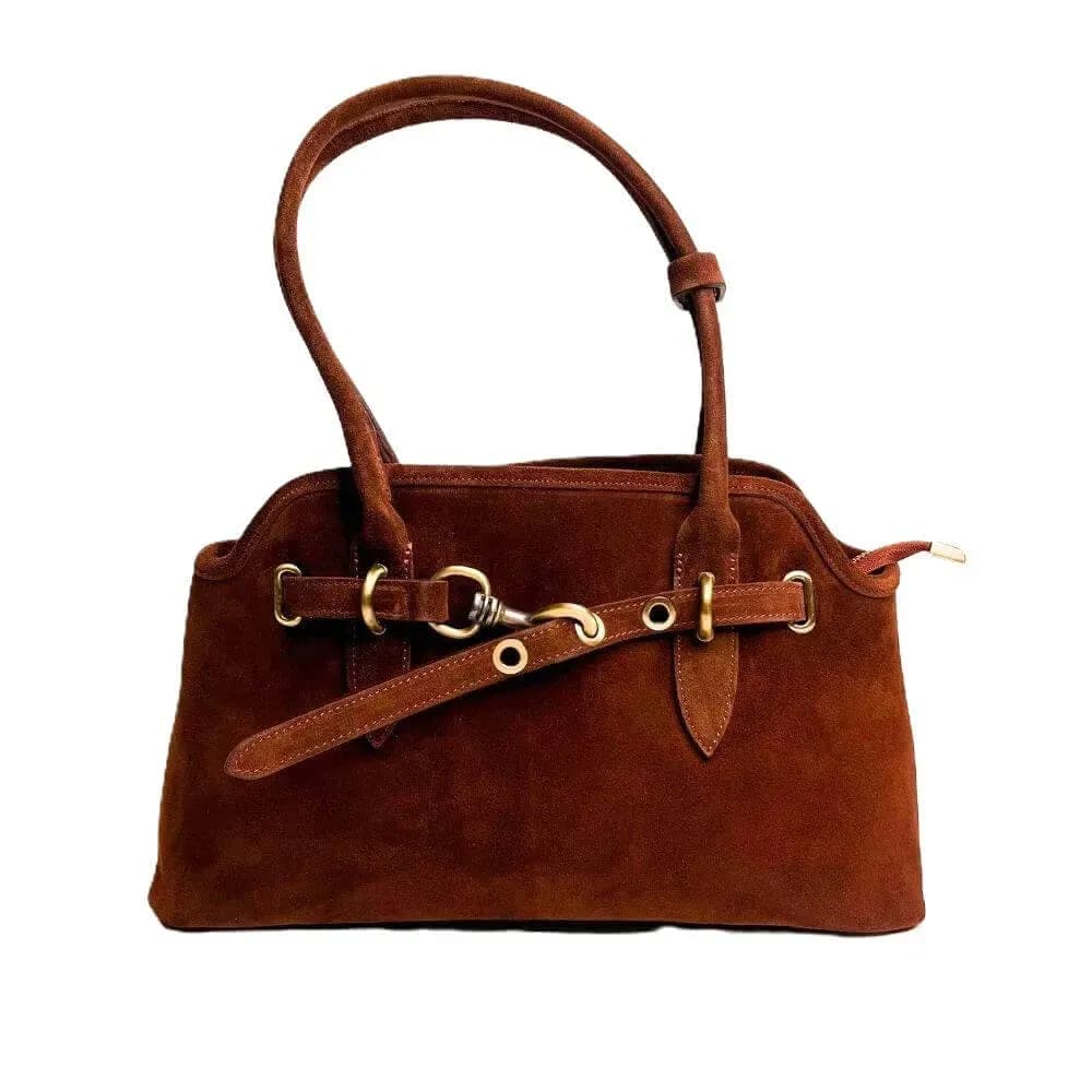 Kožená Italská kabelka Mila hnědá