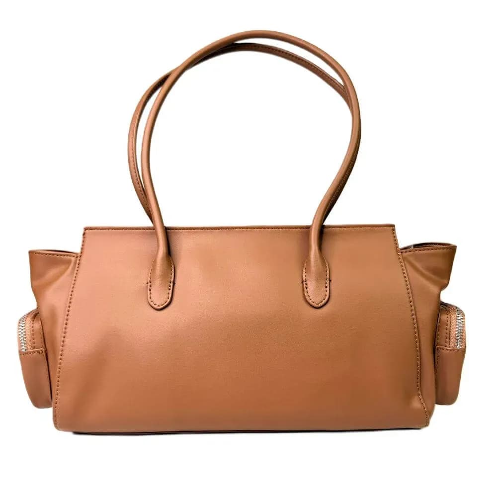 Kožená Italská kabelka Nuvo taupe