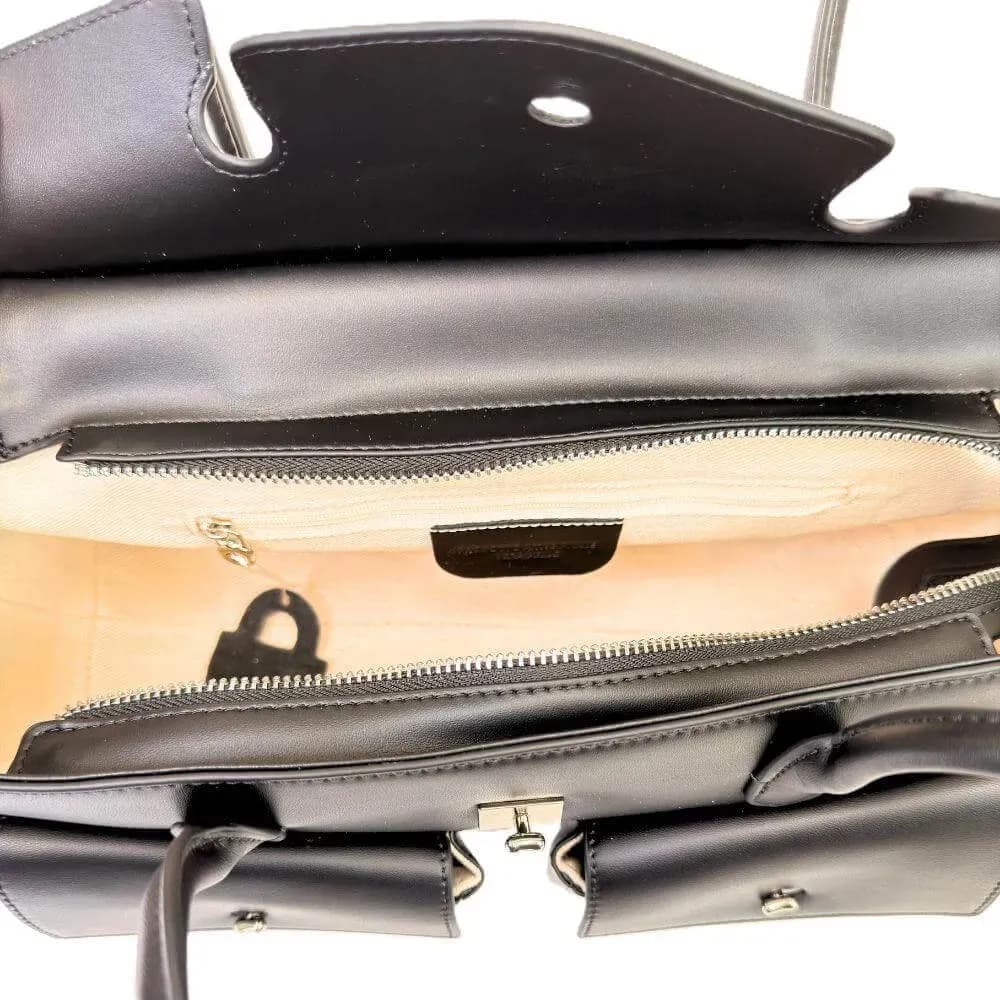 Kožená Italská kabelka Nuvo černá