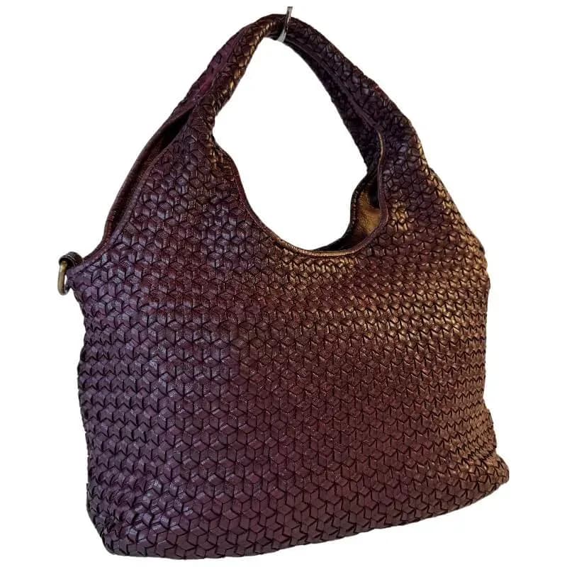 Kožená Italská kabelka Darle vínová