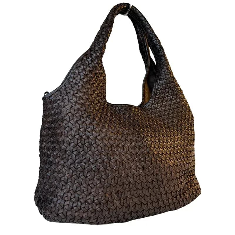 Kožená Italská kabelka Darle tmavě hnědá