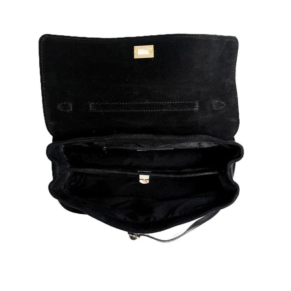 Kožená Italská kabelka Signora tmavé hnědá