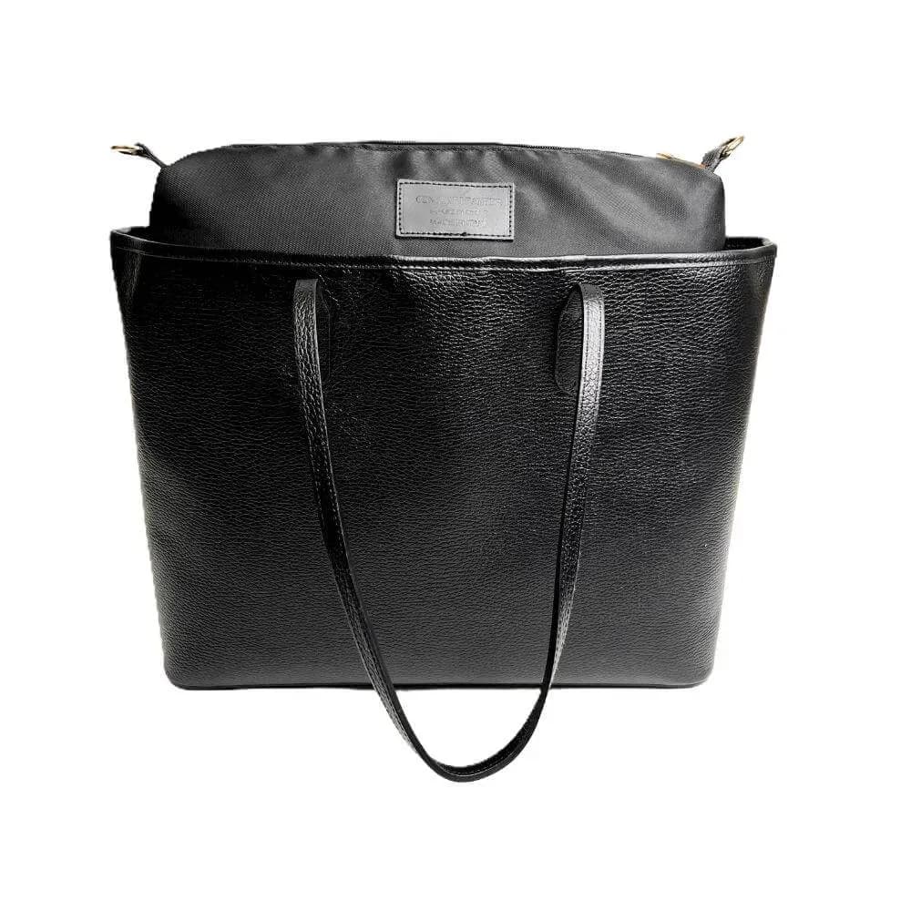 Kožená Italská kabelka Sovana černá