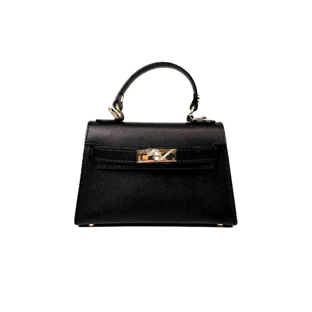 Kožená Italská kabelka Stela černá