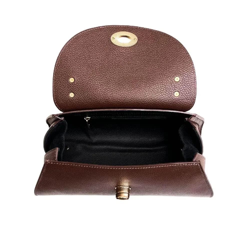 Kožená Italská kabelka Ferena hnědá