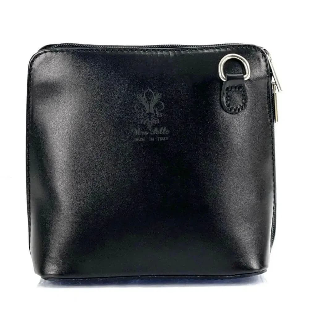 Kožená Italská crossbody kabelka Milena černá