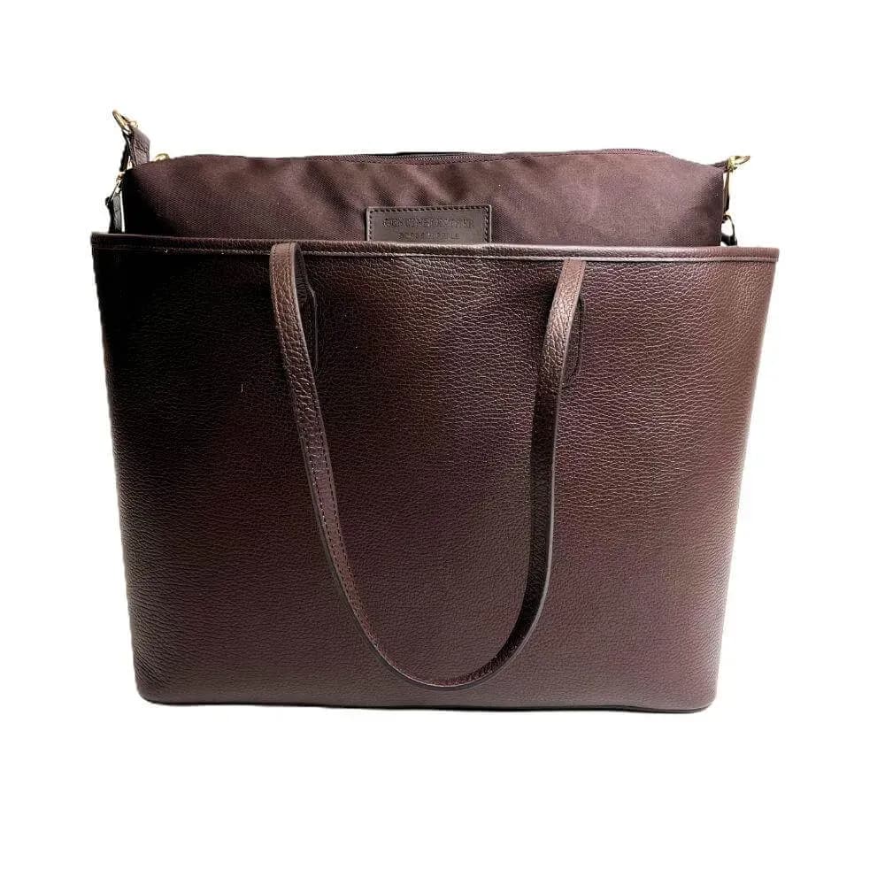 Kožená Italská kabelka Sovana tmavé hnědá